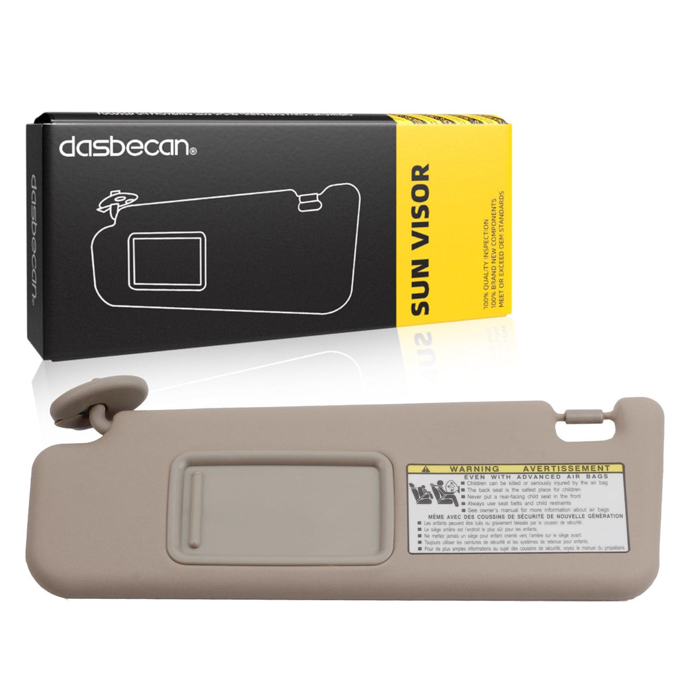 Dasbecan beige left driver side sun visor front view enhances interior shade