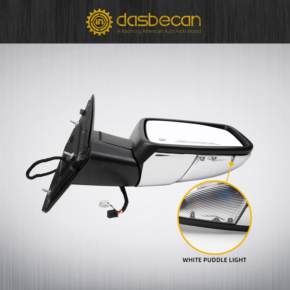 Dasbecan chrome cover right mirror adds premium look and weather resistance