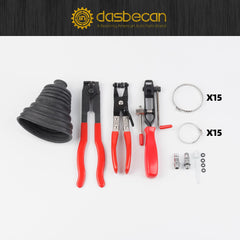 Dasbecan CV boot clamps in kit ready for use