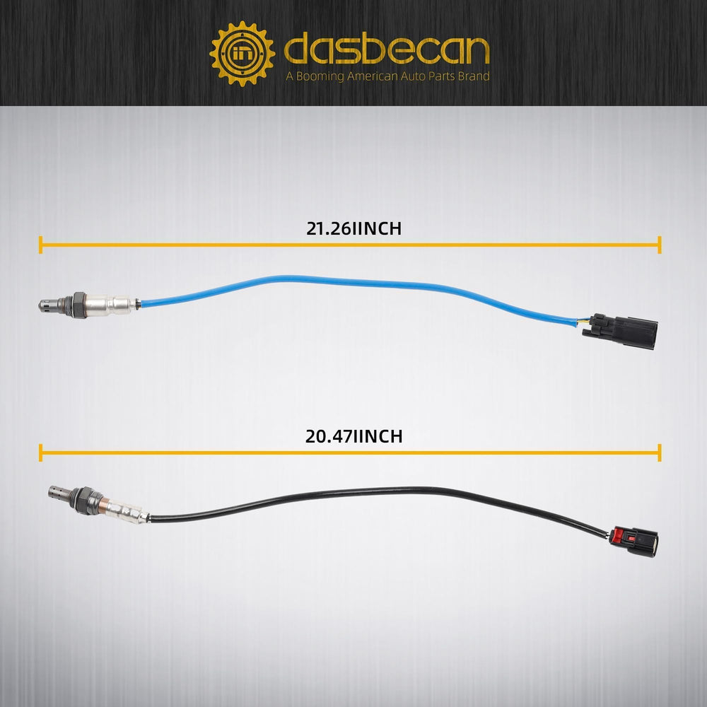 Dasbecan downstream sensor back view reveals the 4-pin connector and wiring.
