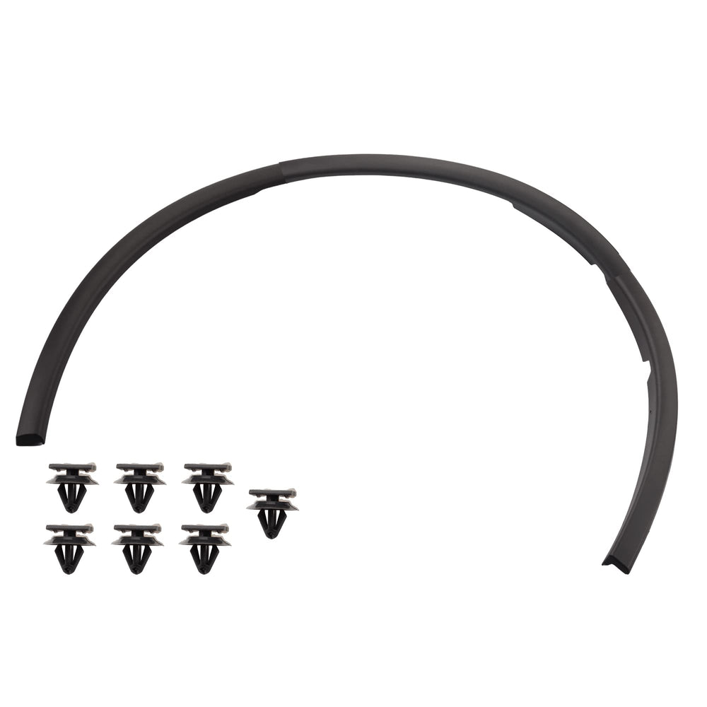 Dasbecan front wheel arch fender trim on a Dodge Durango, protects against debris.