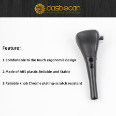 Dasbecan gear shifter knob includes button and spring for easy setup