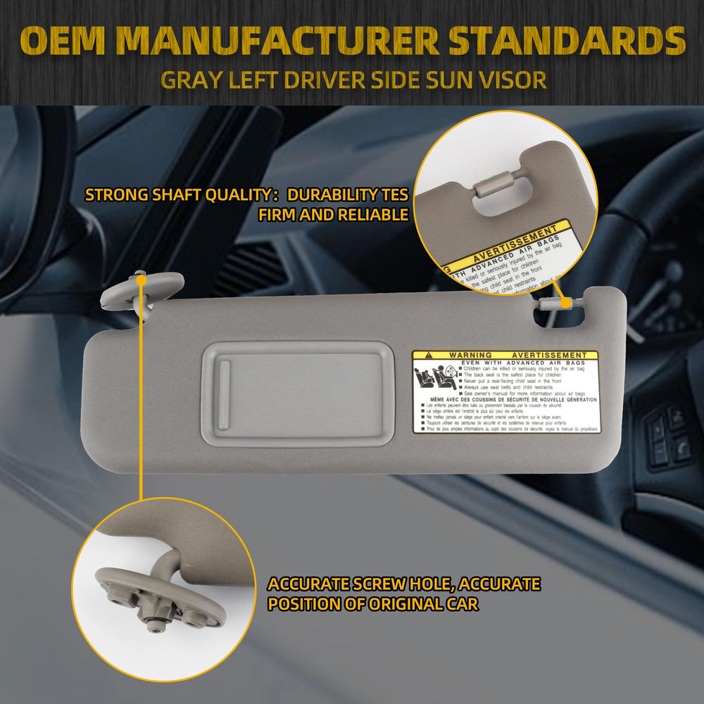 Dasbecan installation-ready visor with bracket engagement for quick DIY replacement