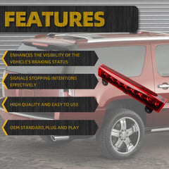 Dasbecan LED 3rd high mount brake light for Tahoe 2000-2006 enhances braking visibility.