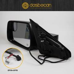 Dasbecan left mirror 14-pin connector for plug-and-play installation on Ram 1500.