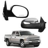 Dasbecan passenger side mirror for Chevy Silverado with chrome cover
