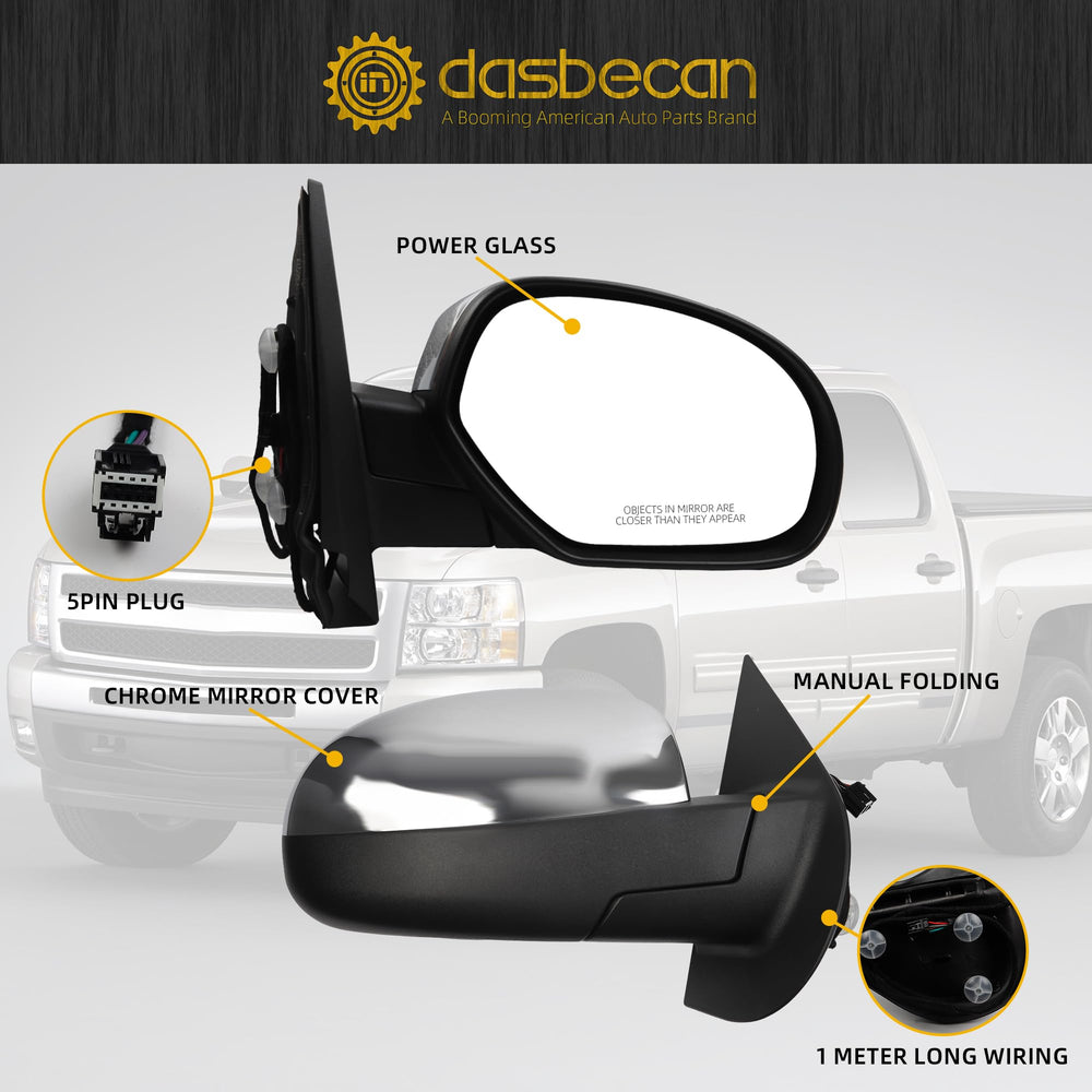 Heated glass on Dasbecan passenger side mirror for clear visibility