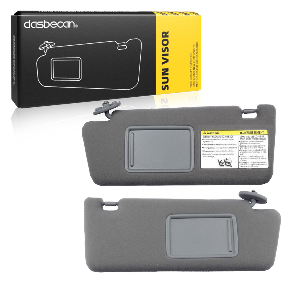 Dasbecan Tacoma left sun visor, gray, for durable interior protection