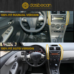 Dasbecan right upper center dashboard trim enhances interior alignment for Corolla 2009-2013.