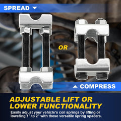 Dual saddles securely holding the coil spring during installation