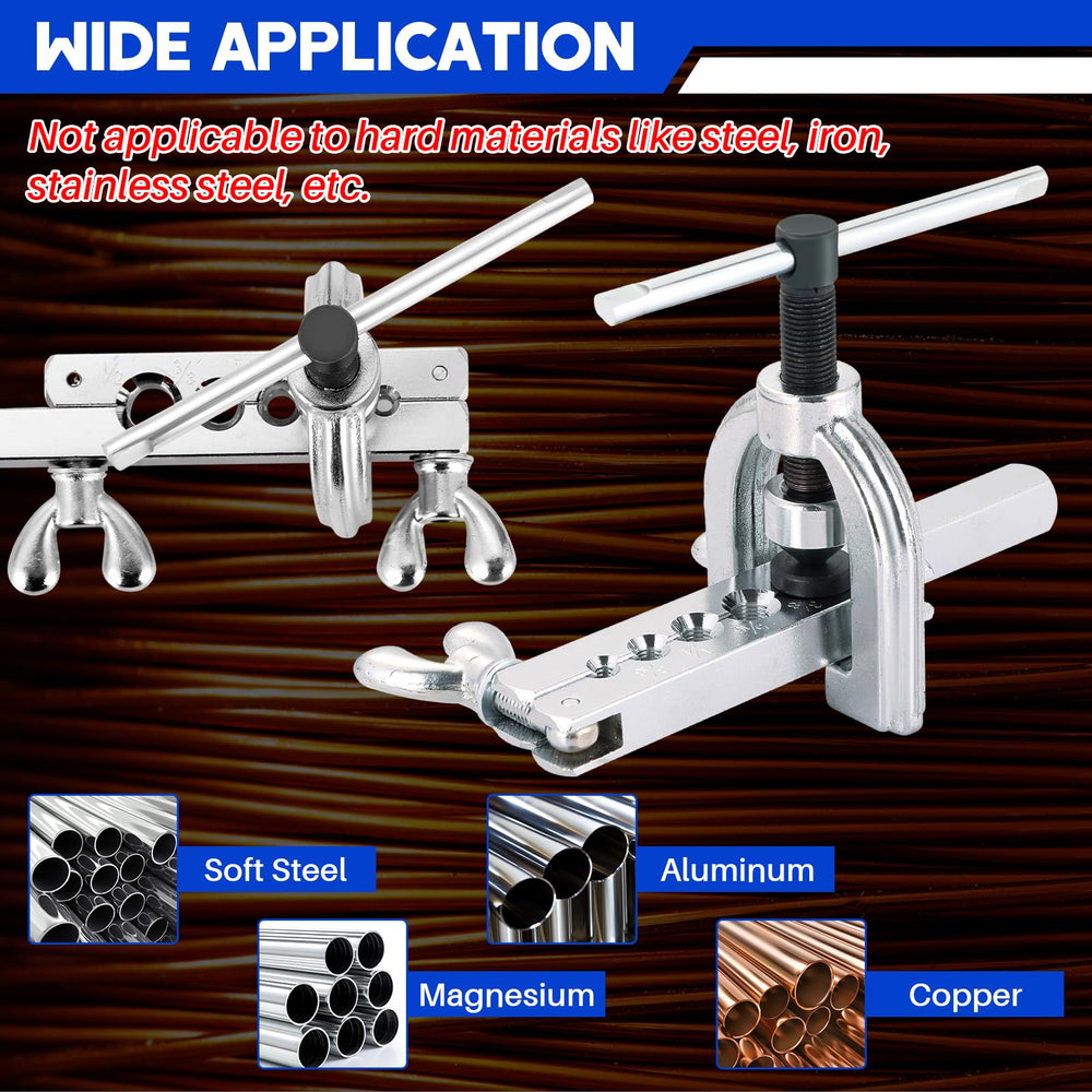 DASBET ergonomic T-handle clamp enhances leverage for flare work.