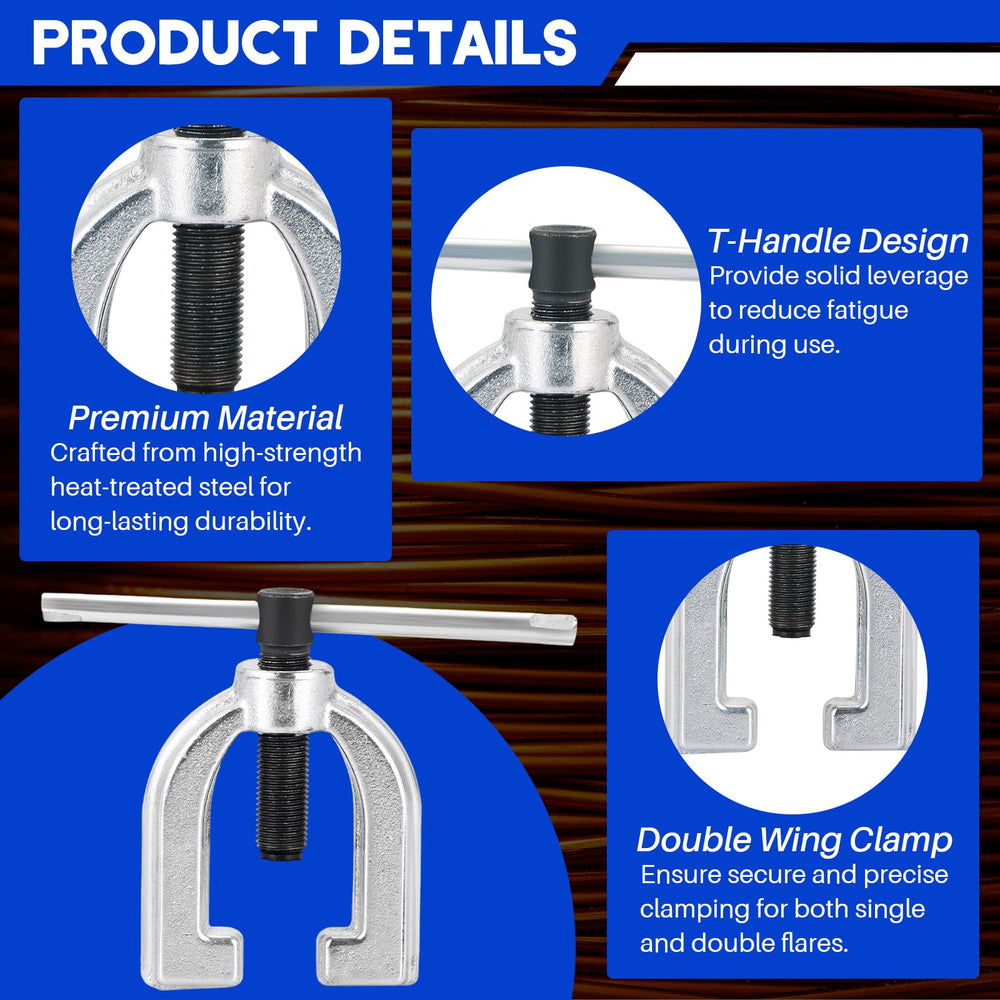 DASBET five dies cover sizes from 3/16 to 1/2 inch tubing.