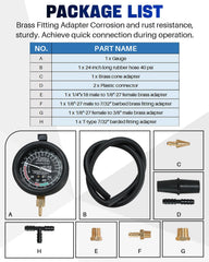DASBET four-inch pressure gauge for clear engine readings.