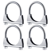 Datanly 4 pack exhaust clamps securing 2 inch pipes for leak free connection