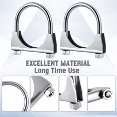 Datanly saddle flange design clamp for tight exhaust connection and reduced noise