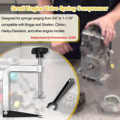 Datrenm 23300 valve spring compressor held in hand for on-site spring work