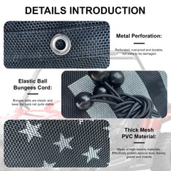 Dawnjaccee durable PVC material rear window net resists UV and wear on Polaris RZR