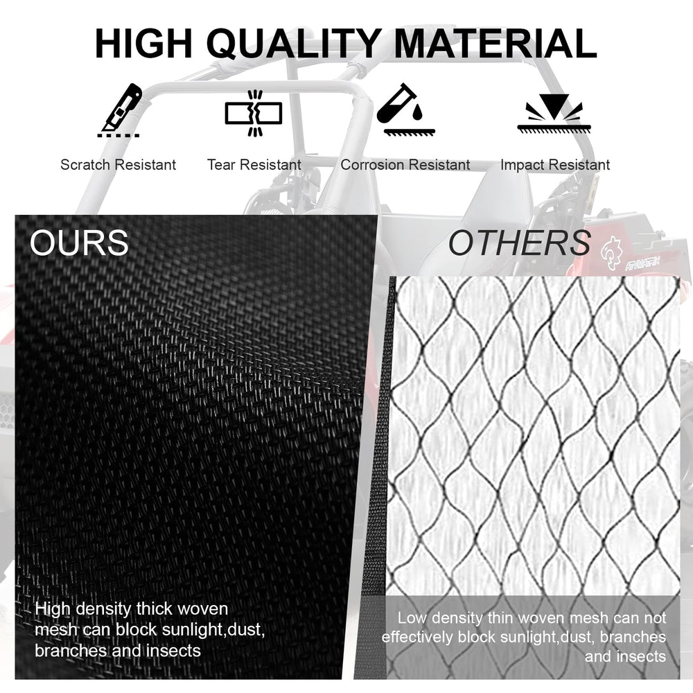Dawnjaccee rear window net for Turbo R guards against dust and small rocks on a ride