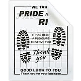 Dayacoco paper floor mats with footprint design keep car interiors tidy during service visits.