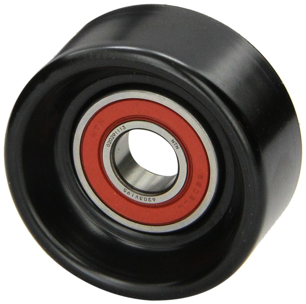 Dayco 89052 universal idler pulley close-up in steel showing durable components