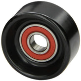 Dayco 89052 universal idler pulley close-up in steel showing durable components