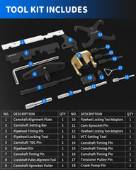 DAYDOOR crankshaft locking tool securing engine timing during installation.