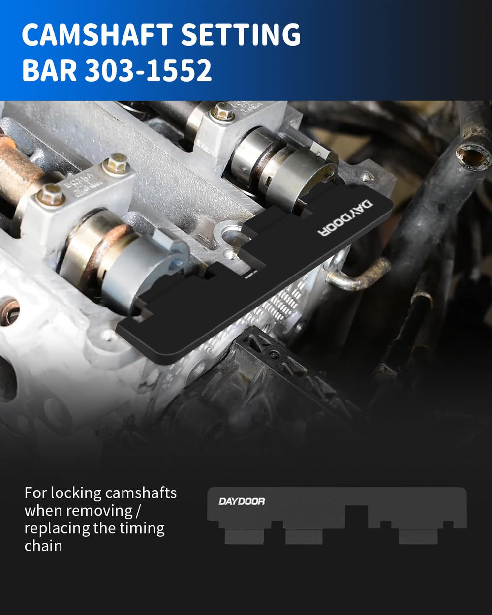 DAYDOOR Ford Duratec compatibility tools arranged for multi-engine work.