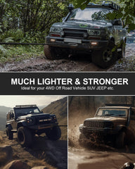 Rugged DAYDOOR rope supports off-road recovery missions.