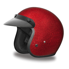 Daytona Cruiser helmet with red metal flake shell for bold street style and light protection.