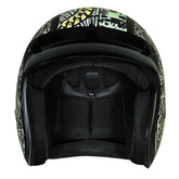 Daytona Helmets 3/4 open-face front view showing vintage style and secure fit.