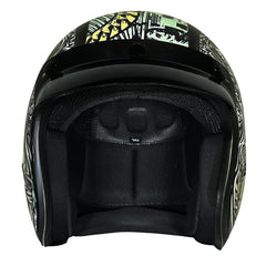 Daytona Helmets 3/4 open-face front view showing vintage style and secure fit.