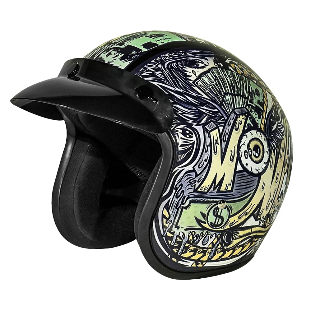 Daytona Helmets 3/4 interior lining close-up emphasizing soft padding for long wear.