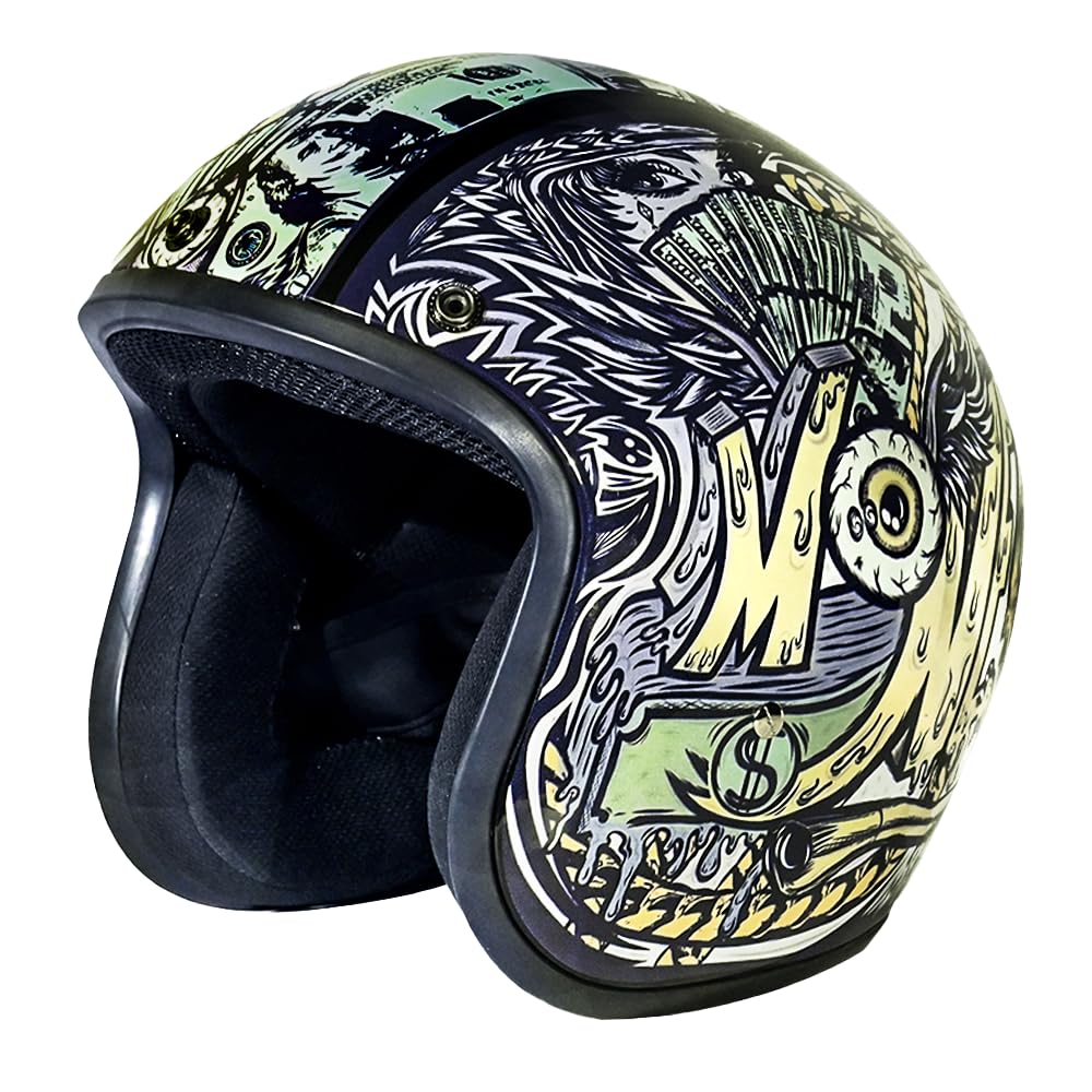 Daytona Helmets 3/4 shell vent close-up illustrating cooling system for hot days.