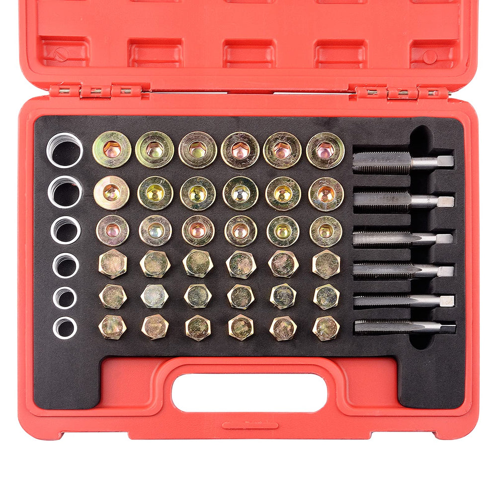 DAYUAN 114pc taps for multiple thread sizes in oil pan repairs
