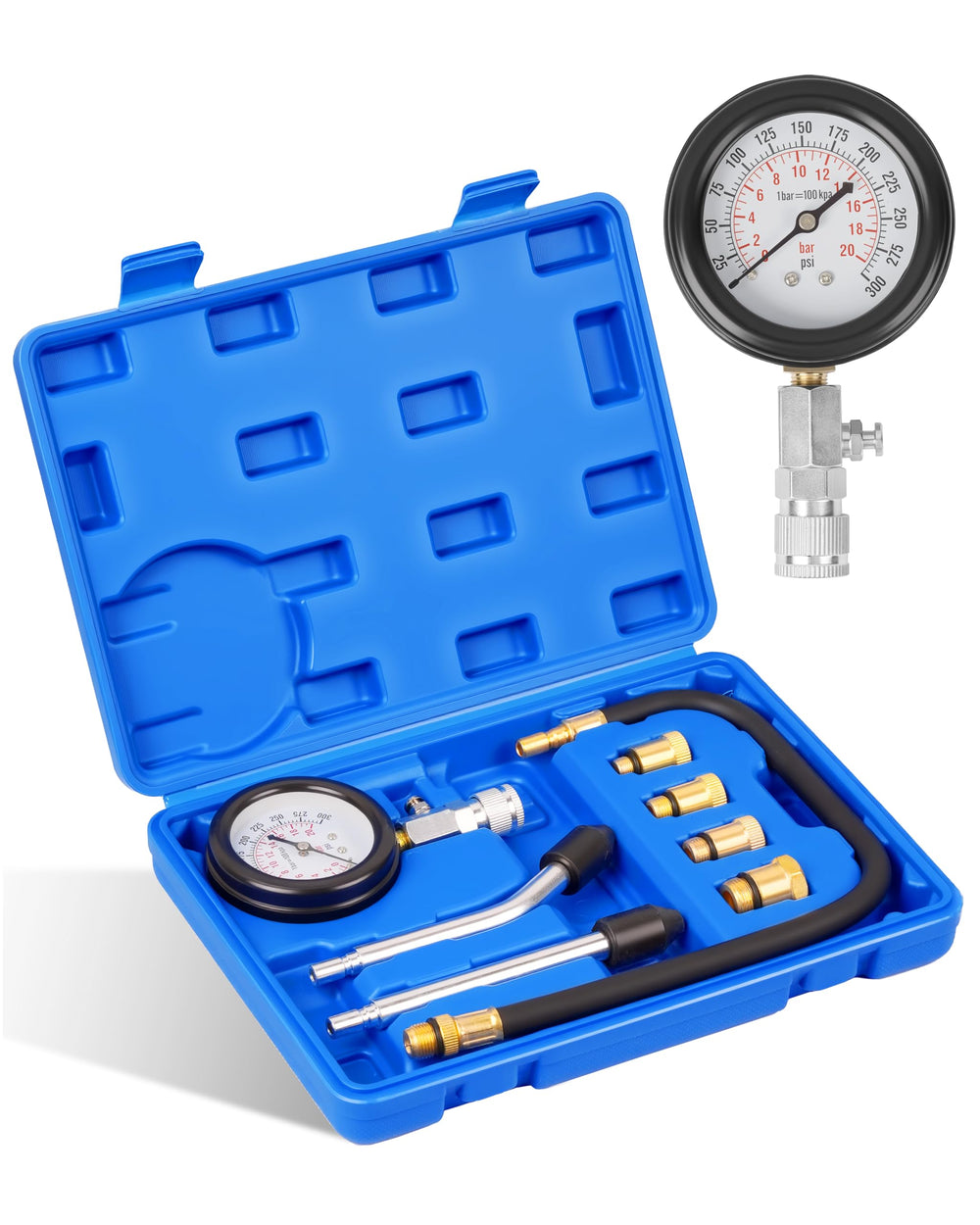 DAYUAN compression tester components organized for easy setup and transport.
