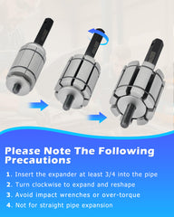 DAYUAN hex-drive handle offers steady clockwise control during expansion.