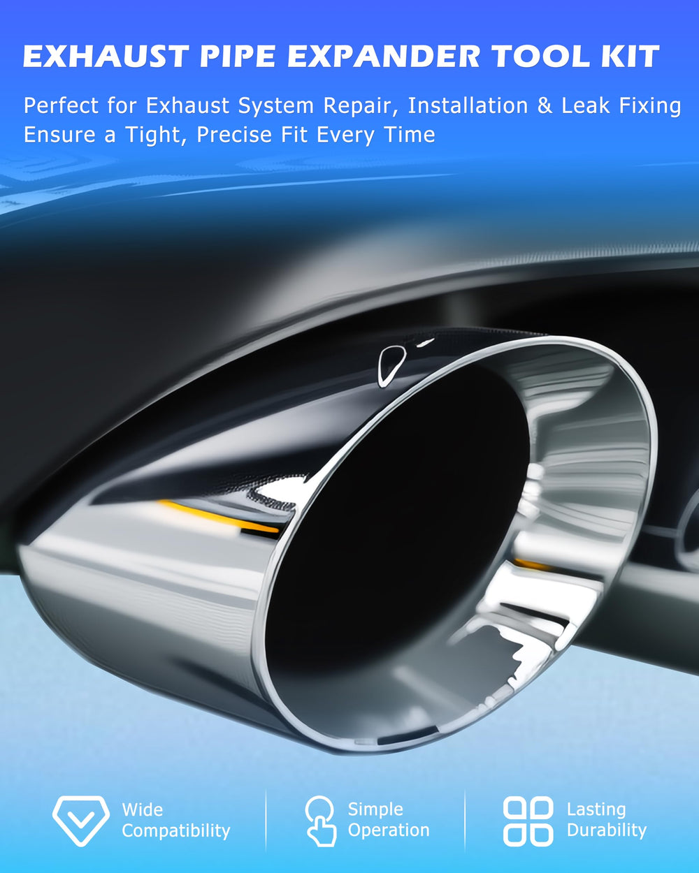 DAYUAN medium expander covers 1-1/2 to 2-1/2 inches for mid-range fits.