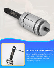DAYUAN tools on a dented pipe demonstrate reshaping capability.