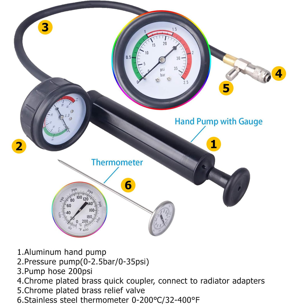 DAYUAN pressure pump handle enables comfortable, precise testing.