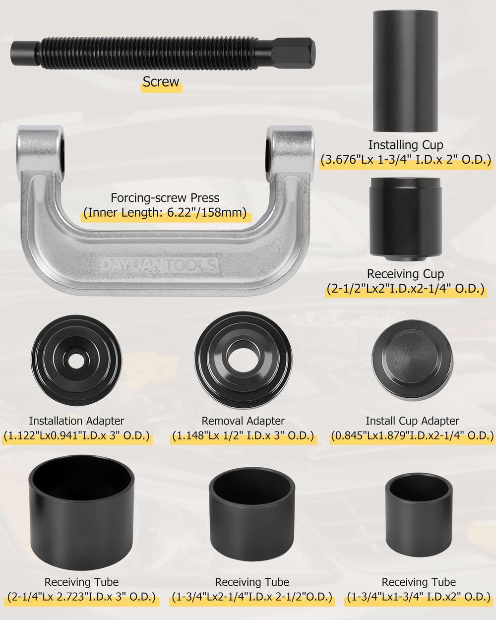 DAYUAN three-receiver-tubes for versatile fit in different jobs