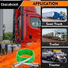 Dazakoot ABS trailer cord in heavy-duty installation setup