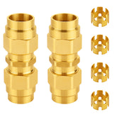 Dazakoot brass DOT air brake end fitting with union tubes for reliable connections.
