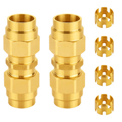 Dazakoot brass DOT air brake end fitting with union tubes for reliable connections.