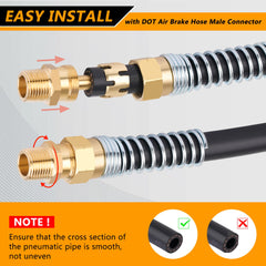 Dazakoot DOT-compliant air brake end fitting for standards compatibility.