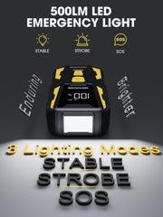 DBPOWER LED flashlight with three modes for emergencies.