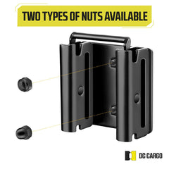 Easy install with included hardware supports quick E-track integration.