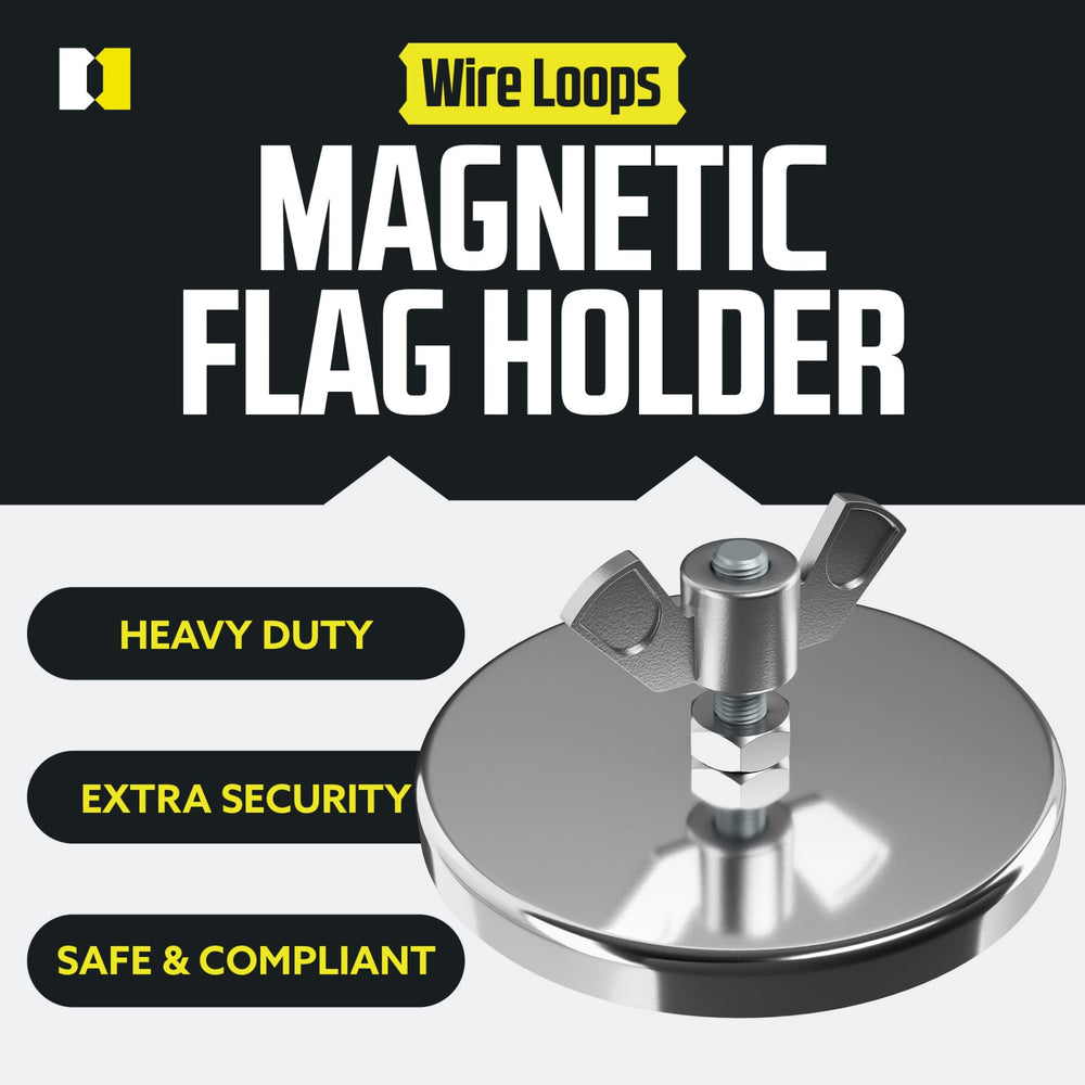 DC Cargo Mall oversize load flag magnet boosts visibility for large transports.