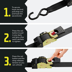 DC Cargo Mall secure lock keeps straps fixed during travel.