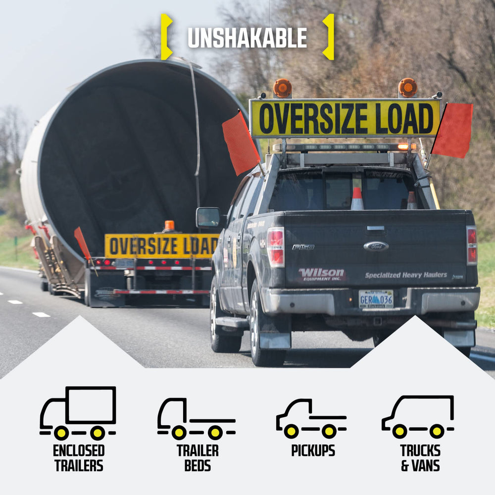 DC Cargo Mall wire-mount option enables fast flag mounting.
