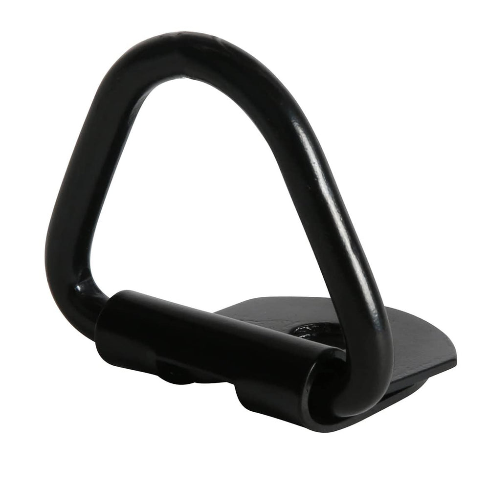 DC Cargo V-Ring in black powder-coated steel enhances durability and rust resistance.
